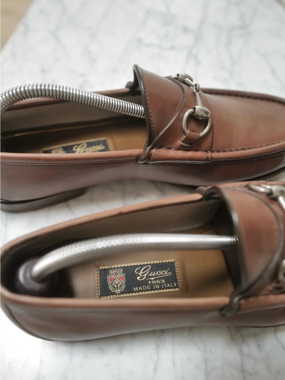 Gucci Classic Men's Brown Leather Horsebit Loafers 9